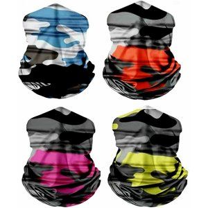 4 Pack Camo Balaclava Scarf Neck Face Gaiter Masks